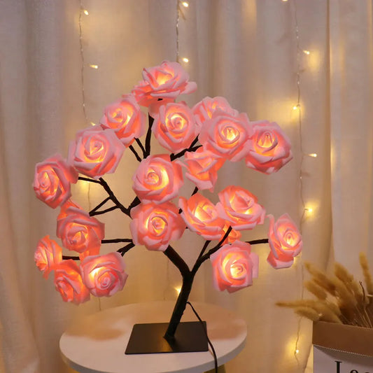 24 LED Rose Baum Lichter