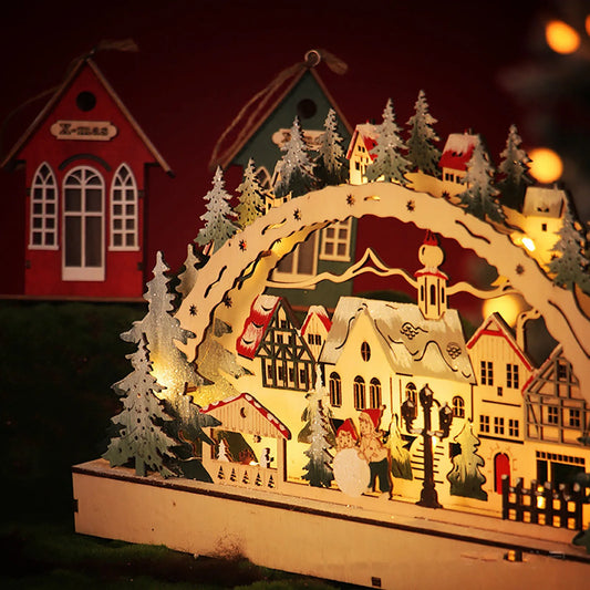 Licht Weihnachten Dorf Haus 8 LED